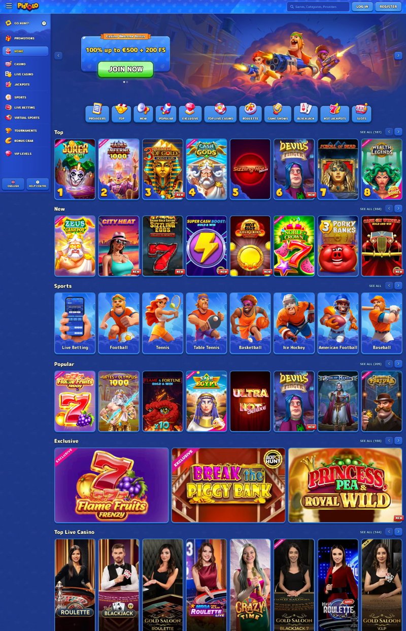 Odwiedź Pistolo Casino - Przetestuj swoje szanse w popularnym kasynie online - overview